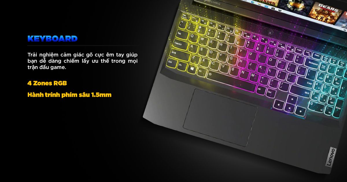 Phím Led RGB sống động & Touchpad nhanh nhạy