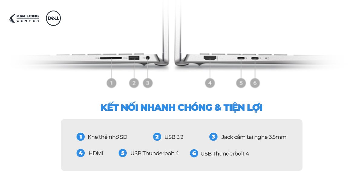 Cổng kết nối đầy đủ, tiện lợi cho kết nối thiết bị ngoài